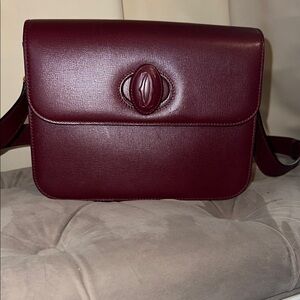 Cartier Burgundy Crossbody Bag